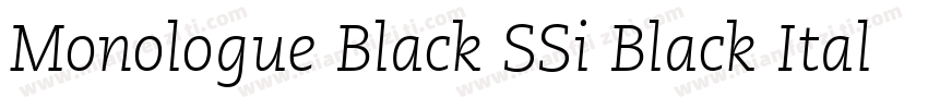 Monologue Black SSi Black Italic字体转换